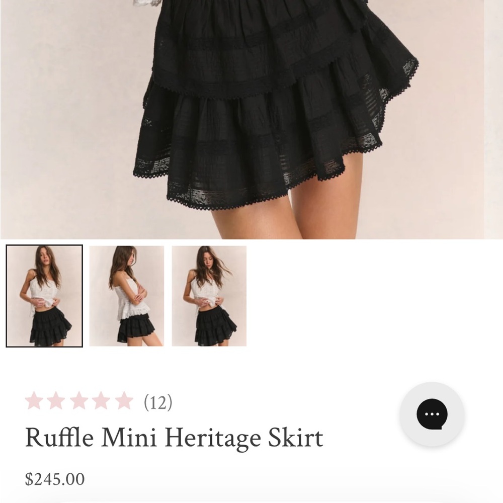 LoveShackFancy Ruffle Mini Heritage Skirt - Picture 4 of 5